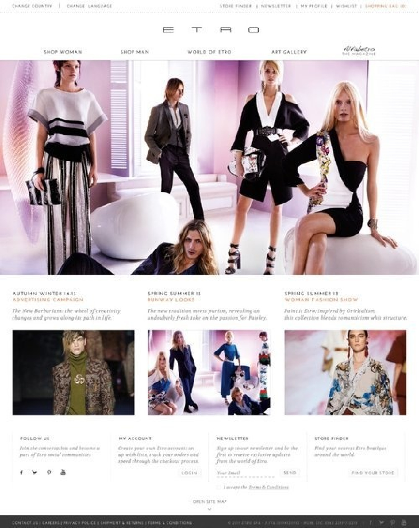 ETRO LANCIA IL NUOVO SITO E L’E-COMMERCE