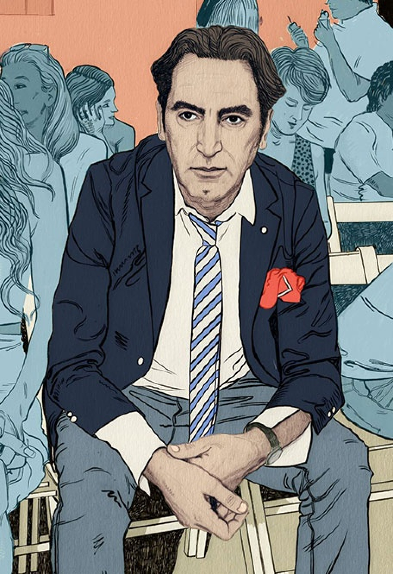 Interview with Beppe Angiolini - Sugar Arezzo . Illustration by Anna Higgie