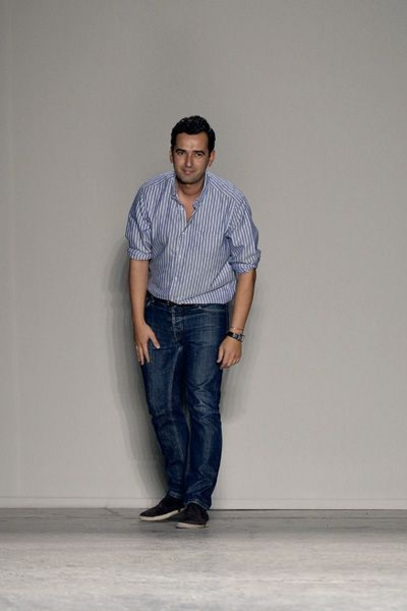 Angelos Bratis sfila all'Armani/Teatro